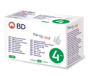 BD igły do penów 32G x 4mm, 100 szt. 
